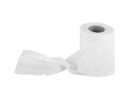 Tissue paper roll isolated on white background and have clipping paths.