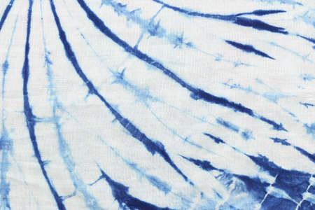 Blue tie dye fabric texture background for design in your work.の写真素材