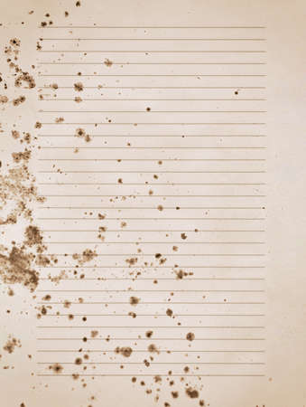 Old notebook paper that is empty and moldy for design in your work background concept.の写真素材