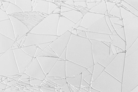 Broken white glass background for design in your work concept.の写真素材