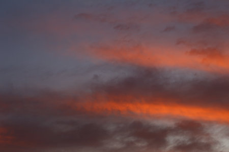 The colorful twilight sky, which is light that comes from nature.