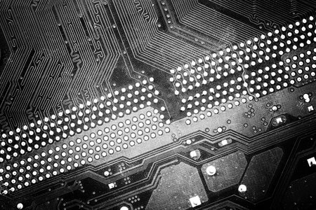 Black Mainboard panel for design in your work Technology background concept.の写真素材