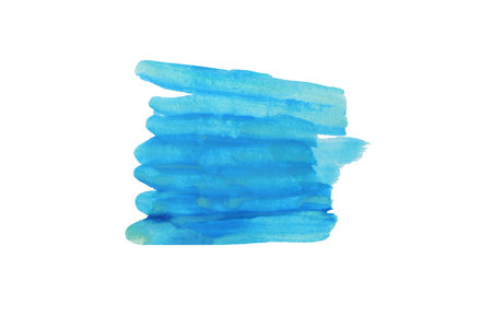 Blue brush isolated on white background and have clipping paths.の写真素材