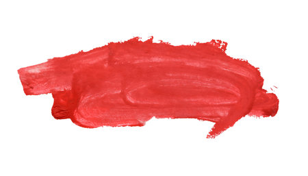 Red brush isolated on white background and have clipping paths.の写真素材