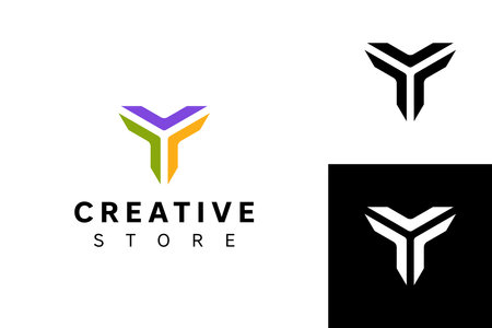 Creative Letter Y Logo Design Vector Template. Abstract Letter Y Logo Designのイラスト素材