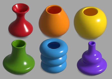 3D Bottlesのイラスト素材