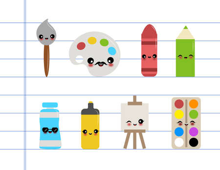 Cute Art Suppliesのイラスト素材