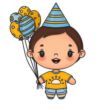 Cute Birthday Boyの写真素材