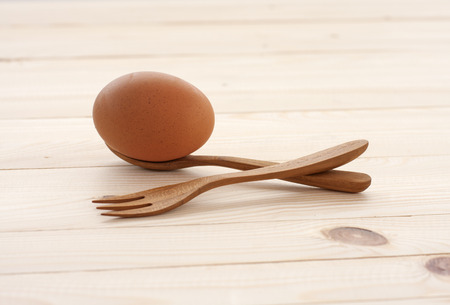 egg and spoonの写真素材