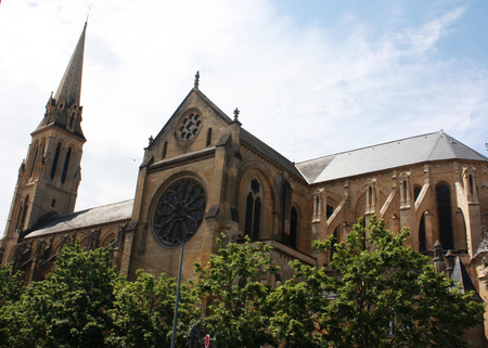 The Notre Dame Cathedral in Bergerac town, Franceの写真素材