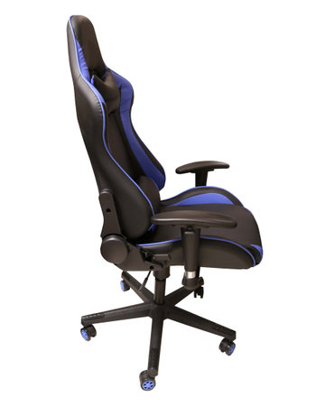 Gaming chair isolated on white backgroundの写真素材