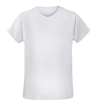 T-shirt mockup isolated on white background, sweatshirt, long sleeve, polo shirtの写真素材