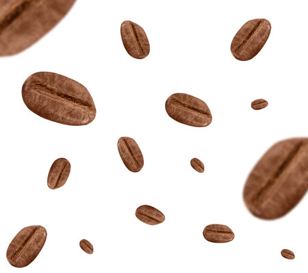 <p>Coffee beans isolated on white background</p>の写真素材