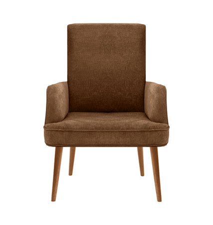 Comfortable arm chair isolated on white backgroundの写真素材