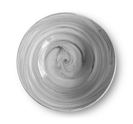 Plate isolated on white background, dish with art backgroundの写真素材