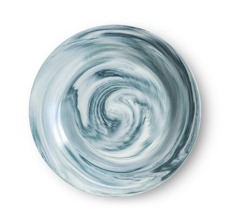 Plate isolated on white background, dish with art backgroundの写真素材