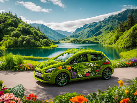 a car that is innovatively and entirely made from various plantsの素材