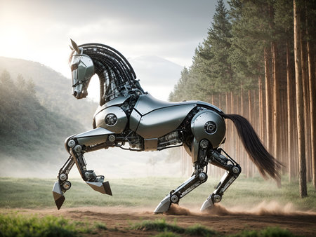 A horse designed as a robotの素材
