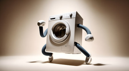 a washing machine dancingの素材