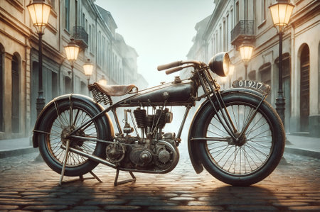 a very old motorcycleの素材