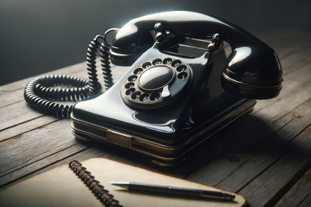 an old-fashioned telephoneの素材