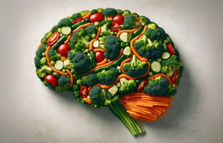 a brain made out of vegetablesの素材