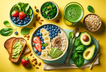 a healthy breakfast mealの素材