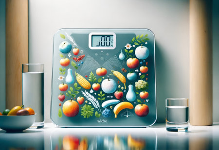 an electronic scale with a health-focused designの素材