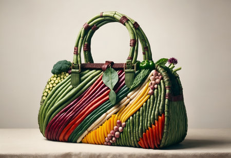 a handbag made entirely from vegetablesの素材