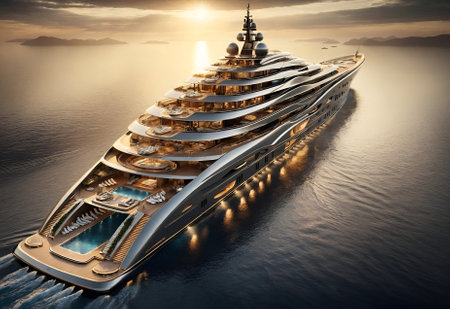 an extremely luxurious yachtの素材