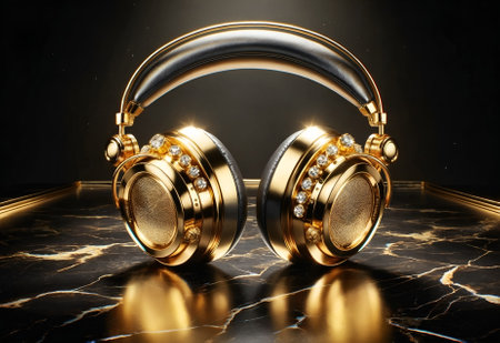 headphones entirely crafted from goldの素材
