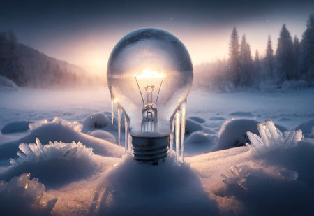 a frozen light bulbの素材