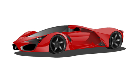 Red supercar vector illustrationのイラスト素材