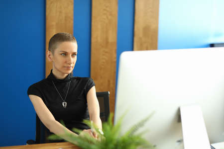 Specialist in the office in front of the monitor