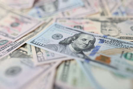 There are American bills on the table.