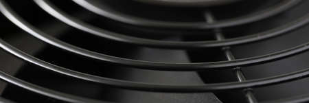 Close-up detail of cooling mechanism or fanの写真素材