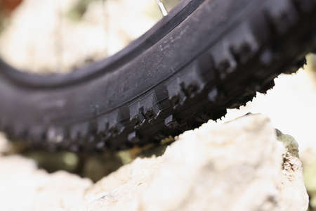 Road bike road bike tire requires inspection or maintenance closeup