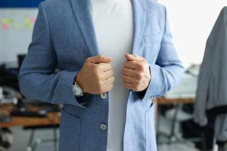 Male person in cabinetの写真素材