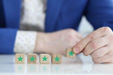 Stars for rating and product recommendation reviewsの写真素材
