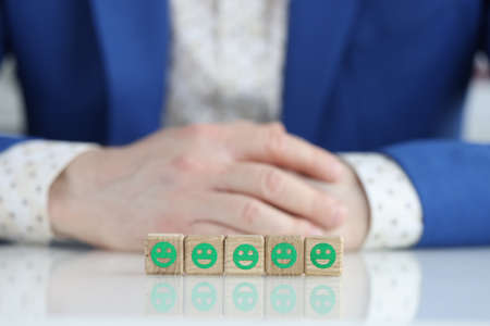 Positive quality recommended reviews of business servicesの写真素材
