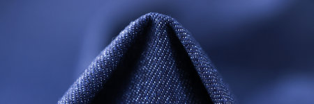 Dark blue grunge fabric texture for background, jeans cloth