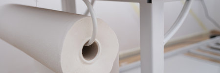 Big roll of napkins attached to couch