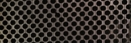 Beige and black fabric with polka dots print