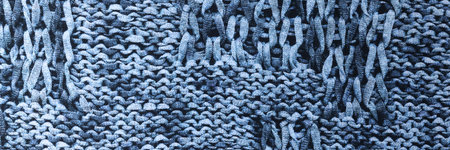 Blue fabric with wool pattern as background.の写真素材