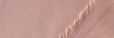 Face and back side of pink fabric.