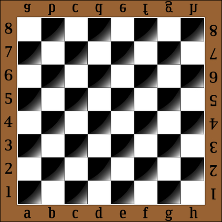 Checkerboard on a brown background.のイラスト素材