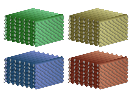 Slate coating of different colors on a white background.のイラスト素材