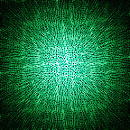 Abstract square mosaic in blur (digital background in green and black tones)の写真素材