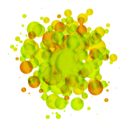 Abstract round background on white (raster illustration)の写真素材