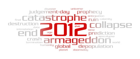 Concept of 2012 year (word cloud) on white backgroundの写真素材